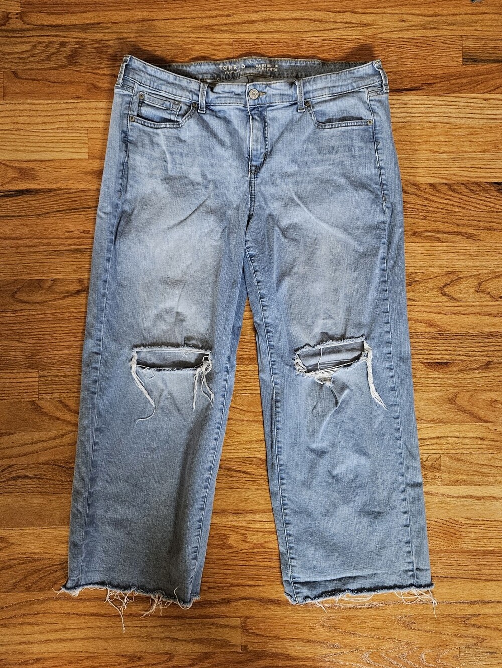 torrid Distressed Perfect Wide Leg Vintage Stretch